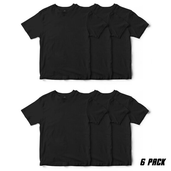 Sada Crew Neck T-Shirts 6-Pack | 10 Colors | Sizes S-6XL - Picture 3 of 3